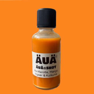 ÄUÄ® SHOT Aus Karotte, Mango, Ingwer & Kurkuma<br>• GRATIS VERSAND •